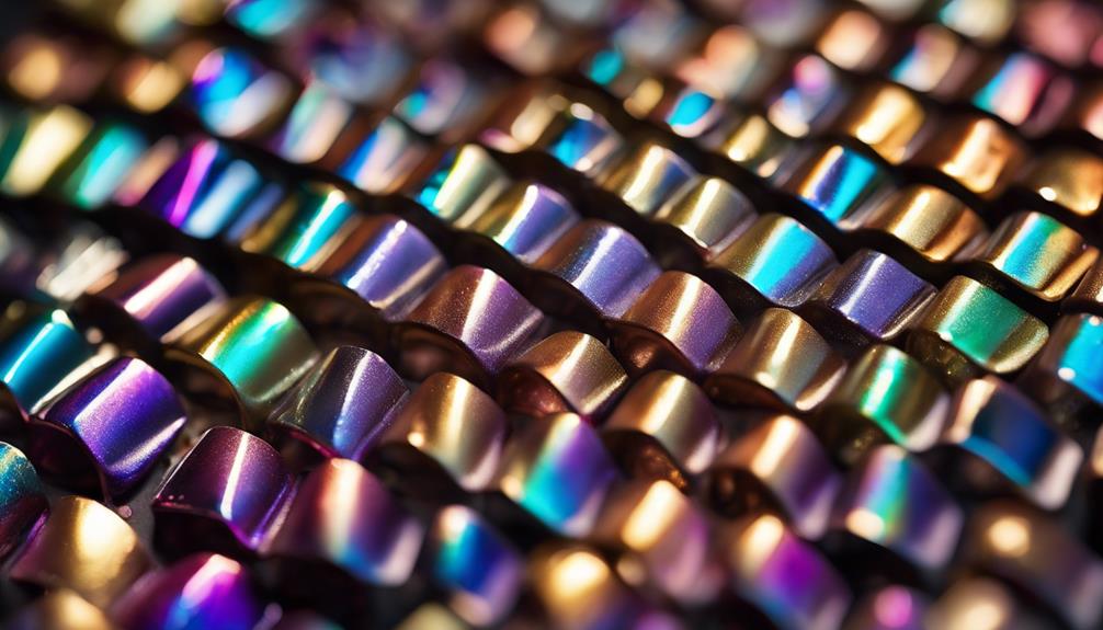 colorful metallic nail art