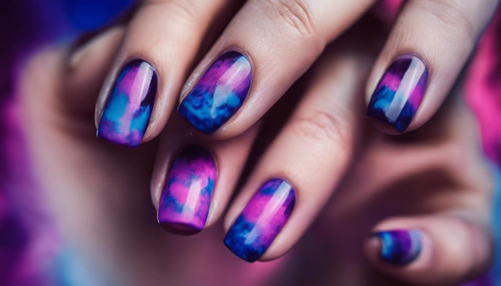 colorful nail art technique