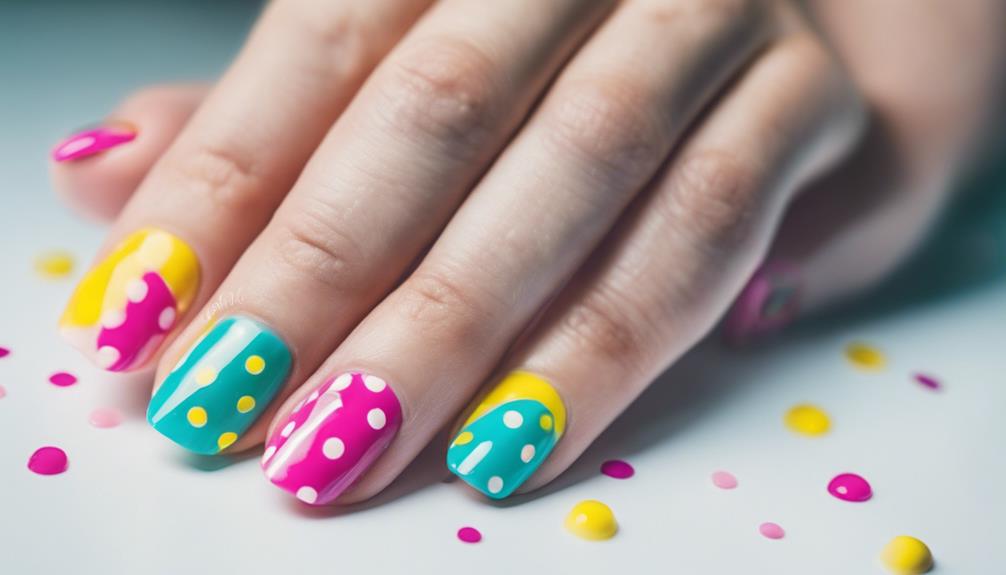 colorful polka dot design