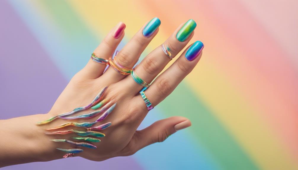 colorful rainbow decorations displayed