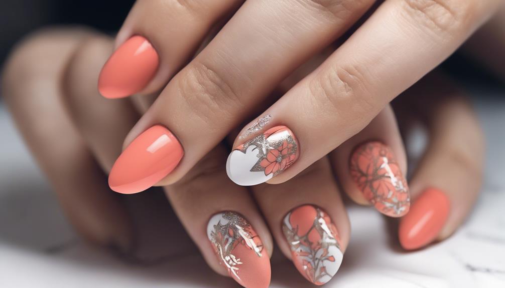 coral inspired wedding color palette