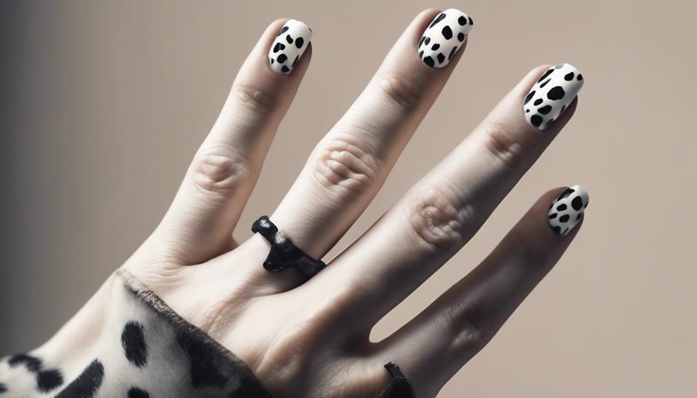 cow print nail trend