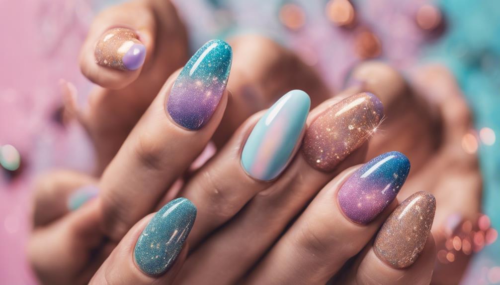 creative and sparkly nails