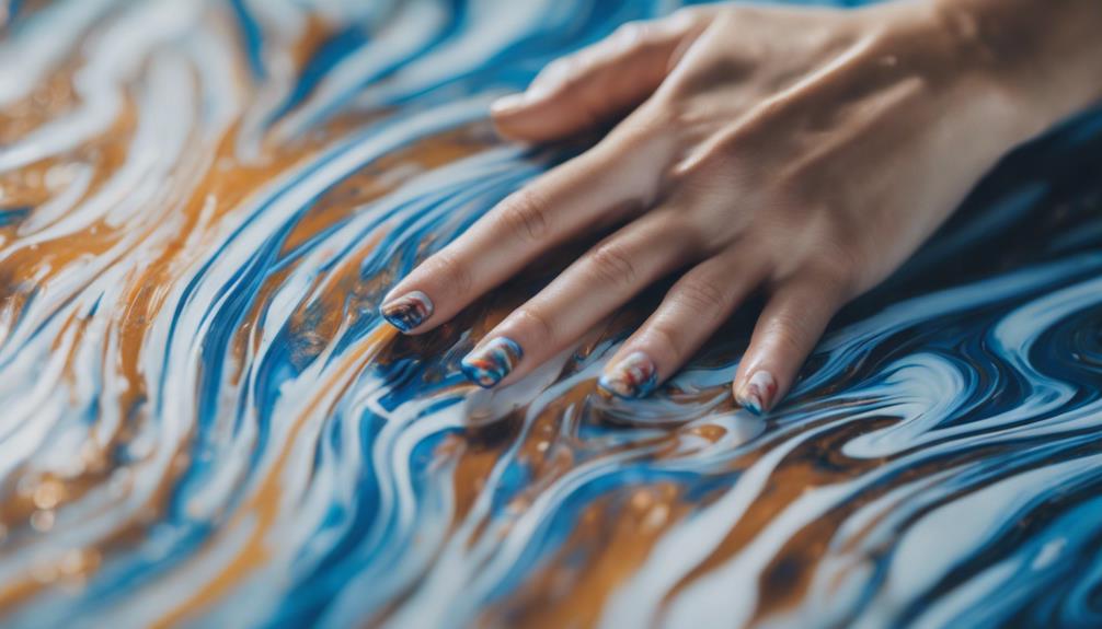 creative water marbling art