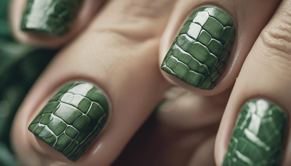 croc print nail art