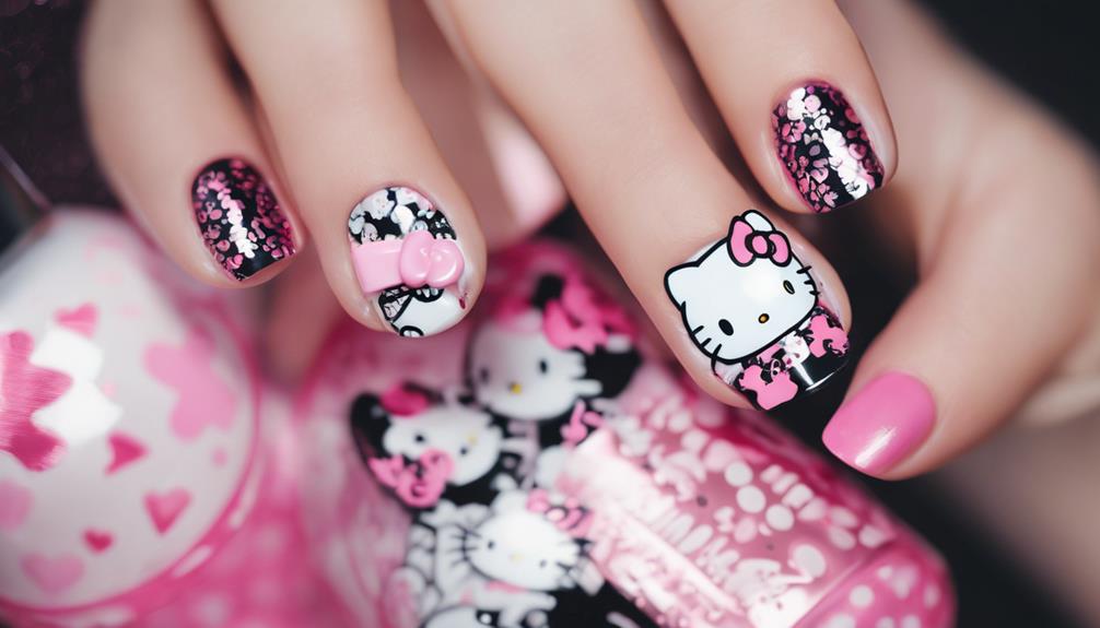 cute cat nail art