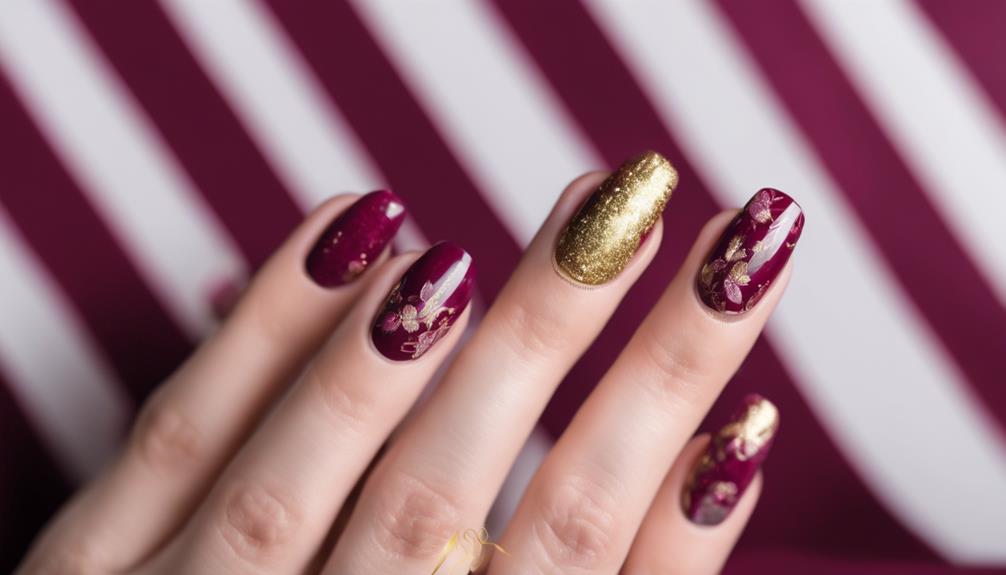 dazzling raspberry nail design