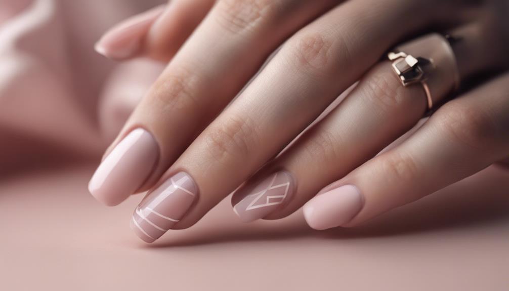 delicate pink nail polish