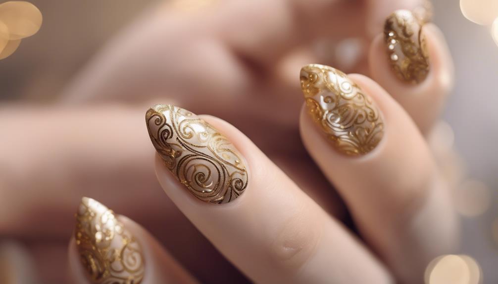 elegant almond gold design