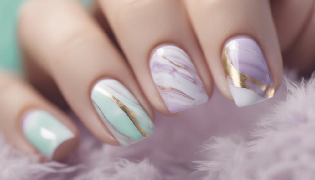elegant and colorful manicure