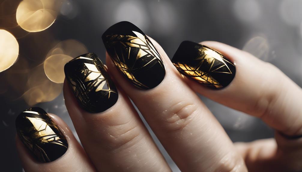 elegant black and gold