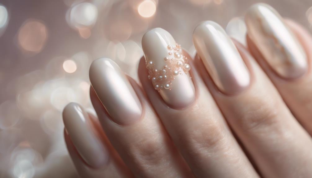 elegant bridal nail art