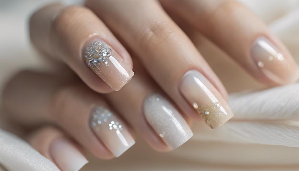 elegant bridal nail art