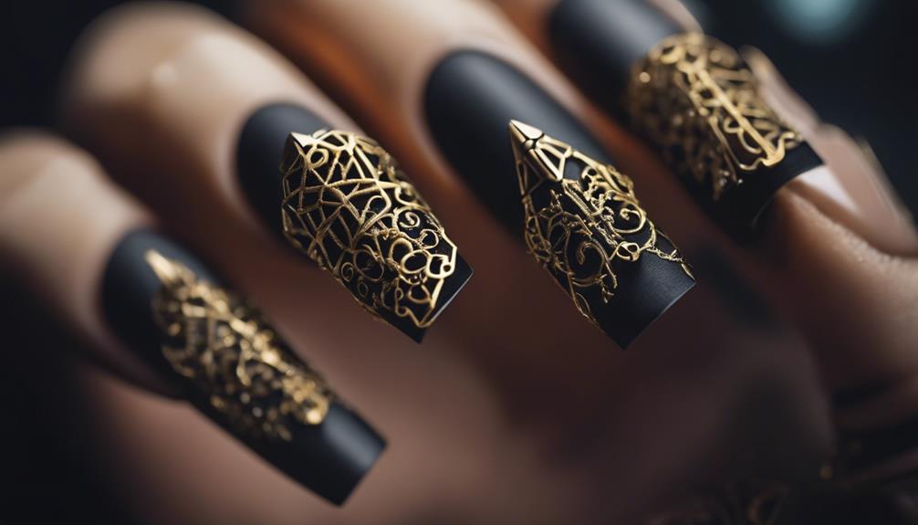 elegant coffin nail designs