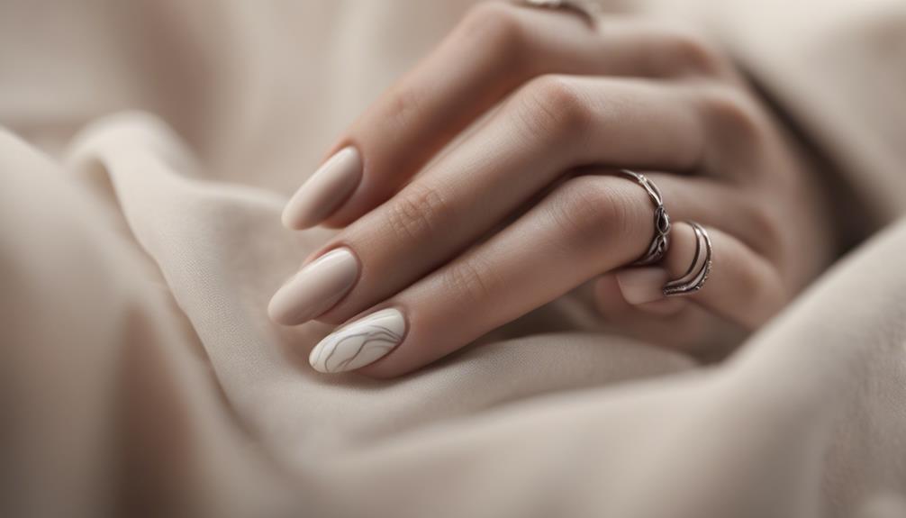 elegant marble nail design