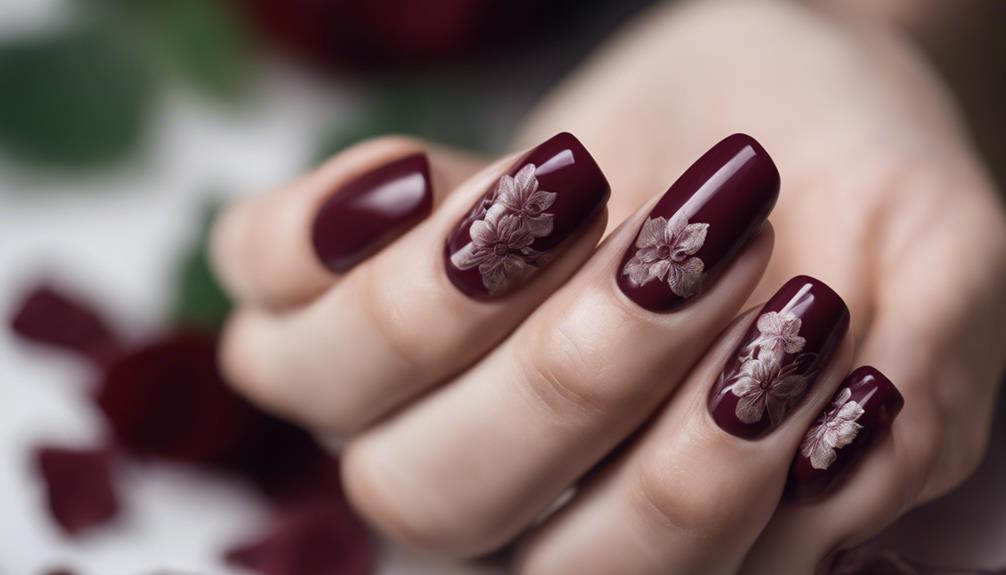 elegant maroon floral design