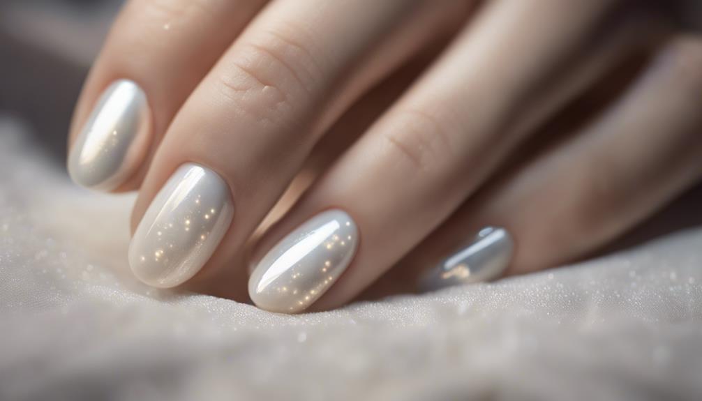 elegant pearl nail design