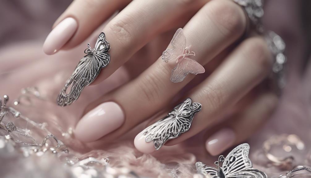 elegant silver winged details