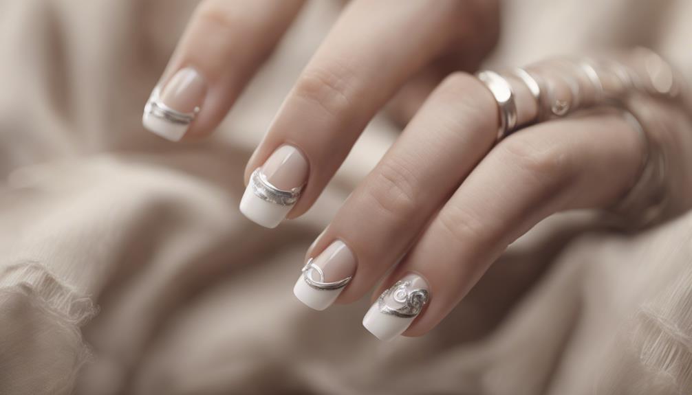 elegant white tipped manicure