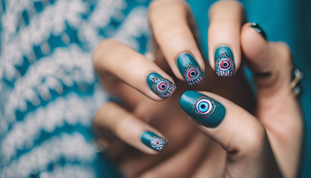 evil eye nail art