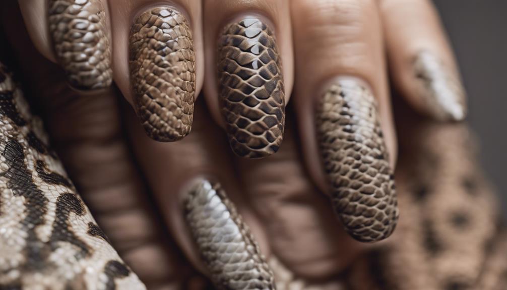 fashionable nails with texture