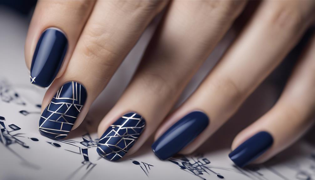 fashionable navy blue patterns