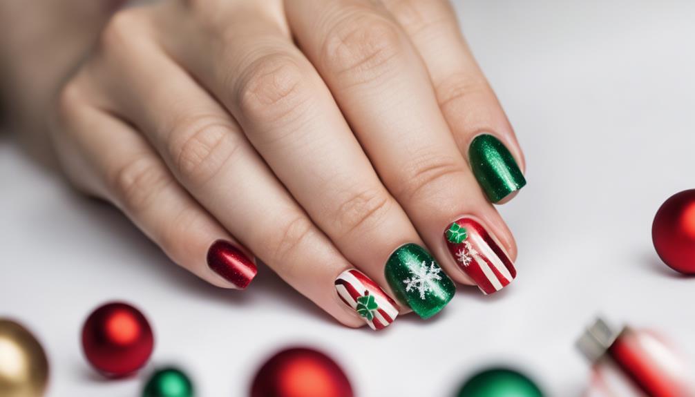 festive holiday nail design