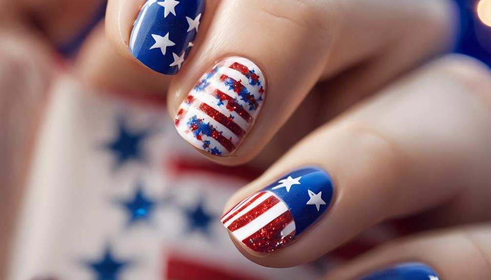 festive patriotic nail art