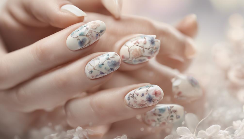 floral nail art design