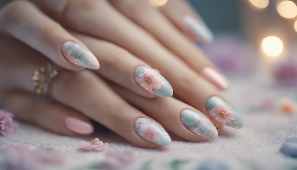 floral nail art design