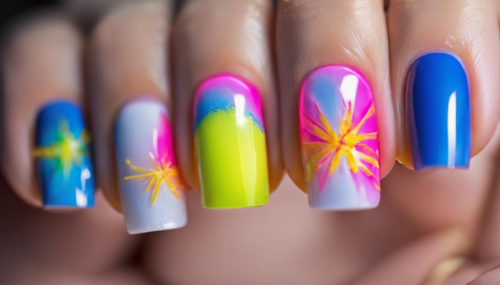 french manicure with flare