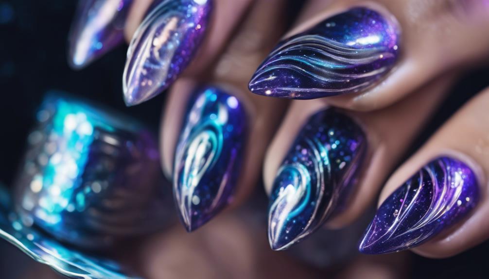 futuristic nail art design