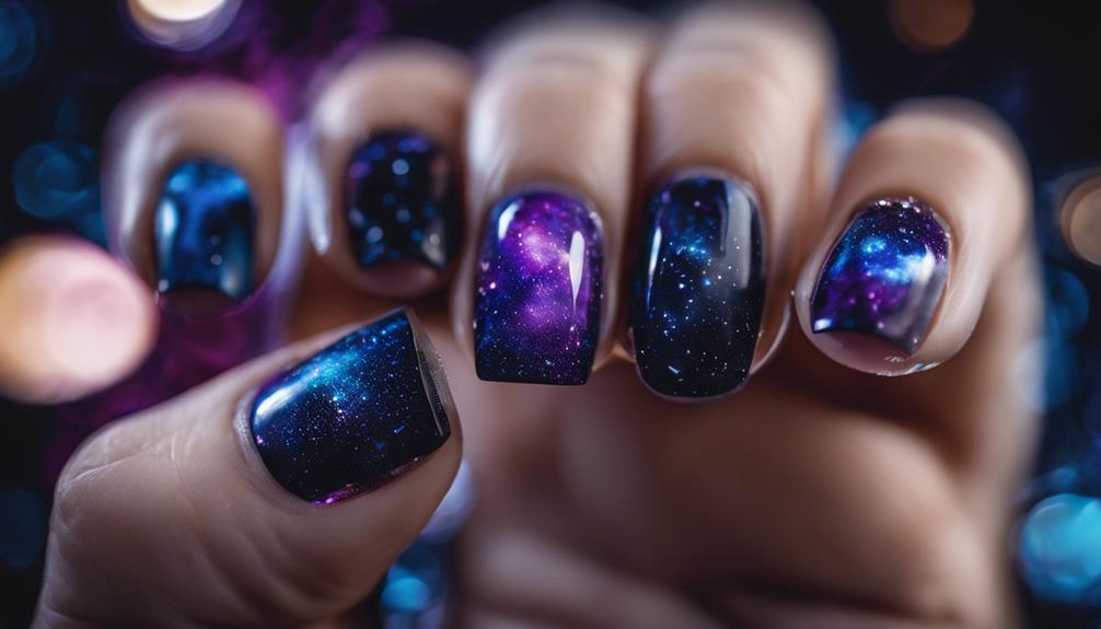 galaxy inspired nail art trend