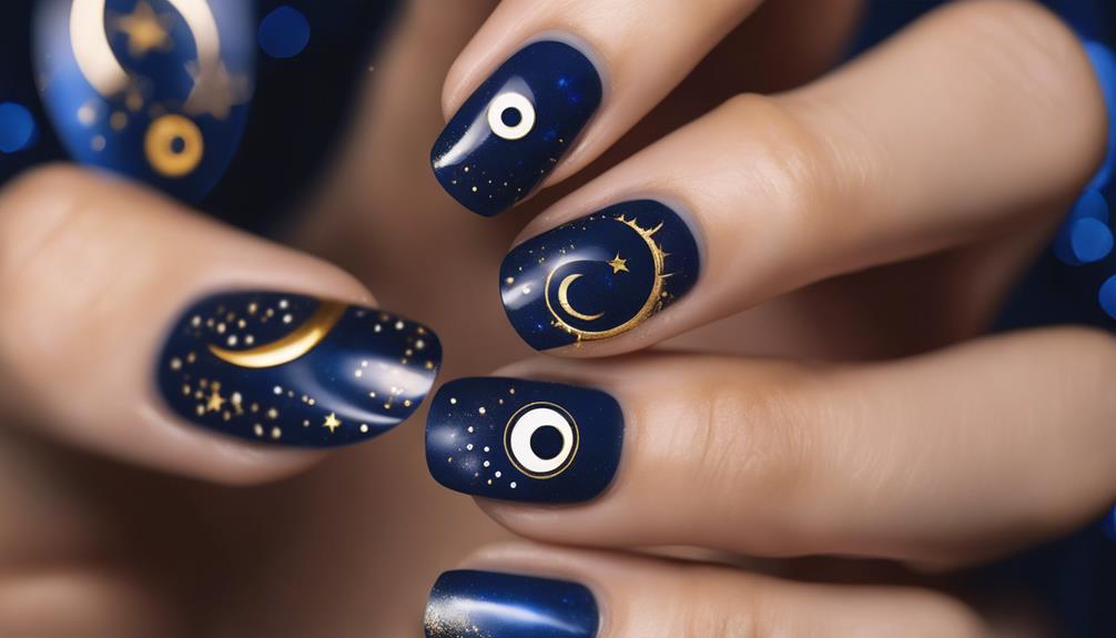 galaxy themed nail art decals