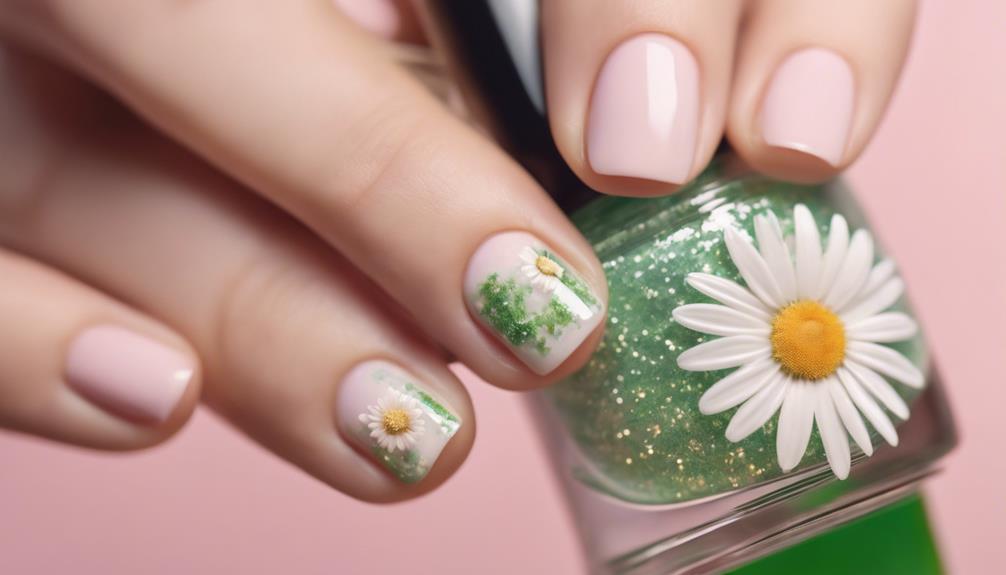 garden themed nail art design