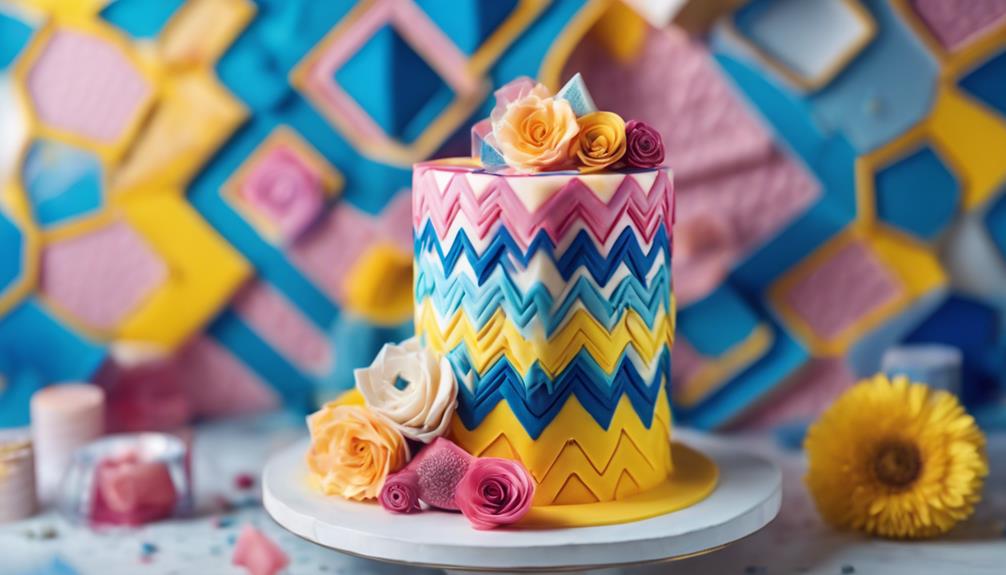 geometric cake design inspiration