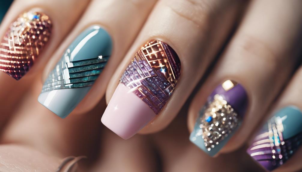 geometric diamond patterns shine
