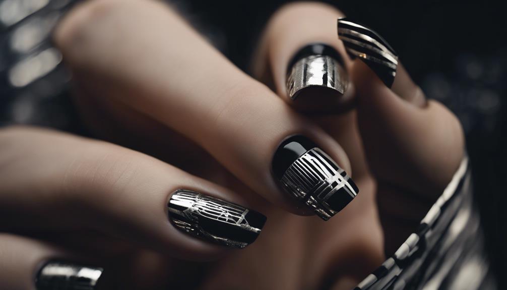 geometric nail art design