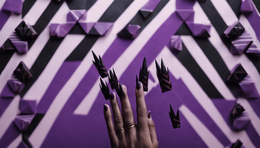 geometric nail art design