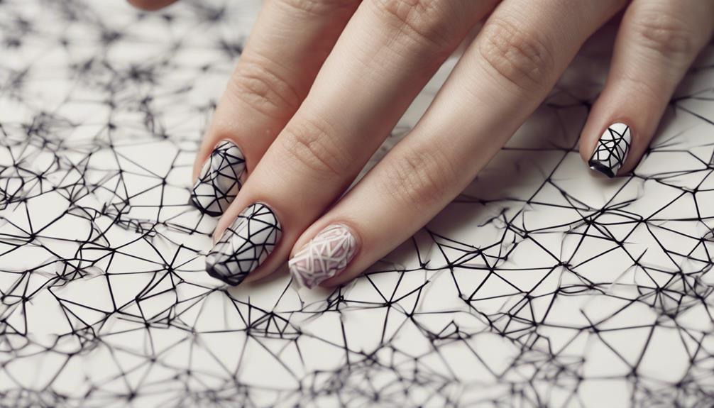 geometric patterns on nails