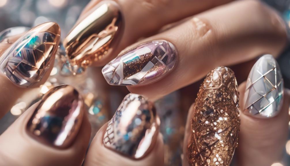 glamorous metallic textures shine