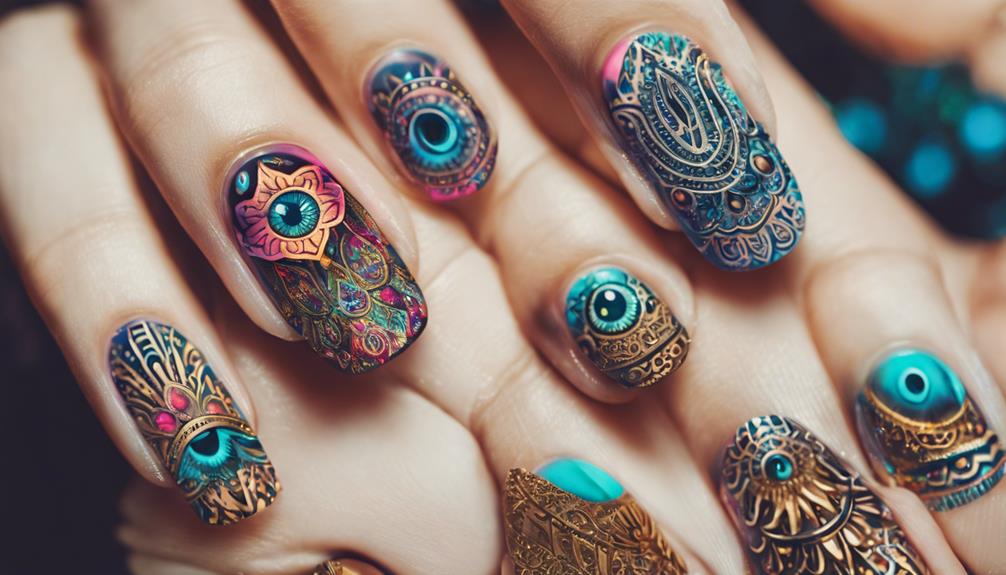 hamsa hand nail art