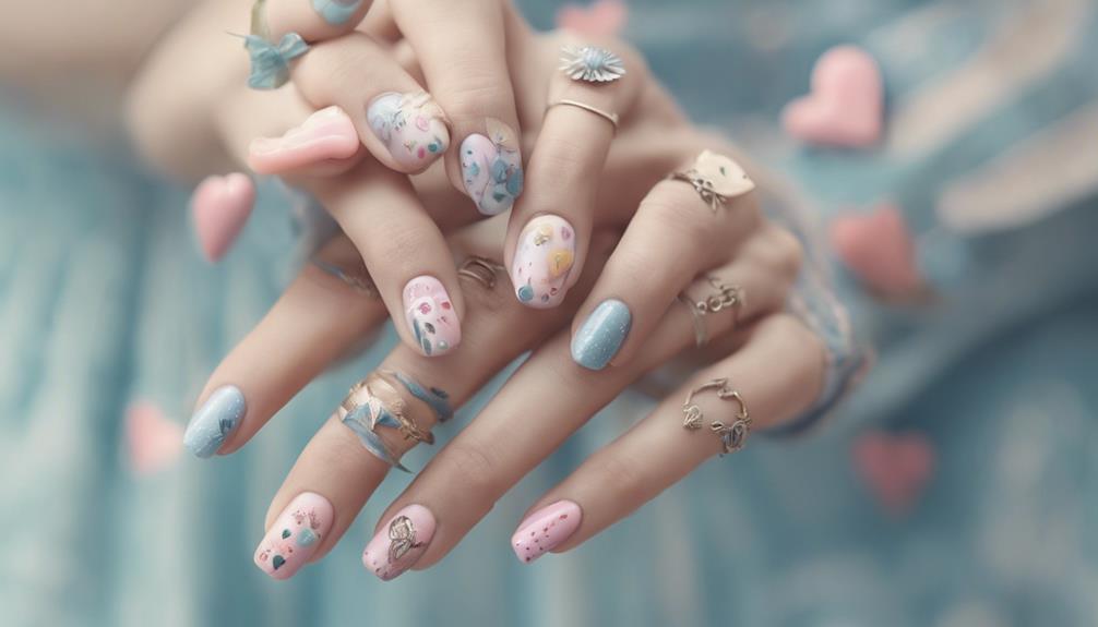 heart themed nail art designs