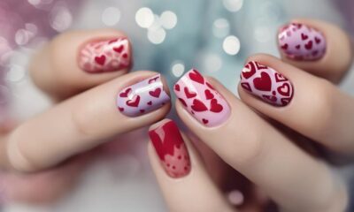 heart themed nail designs