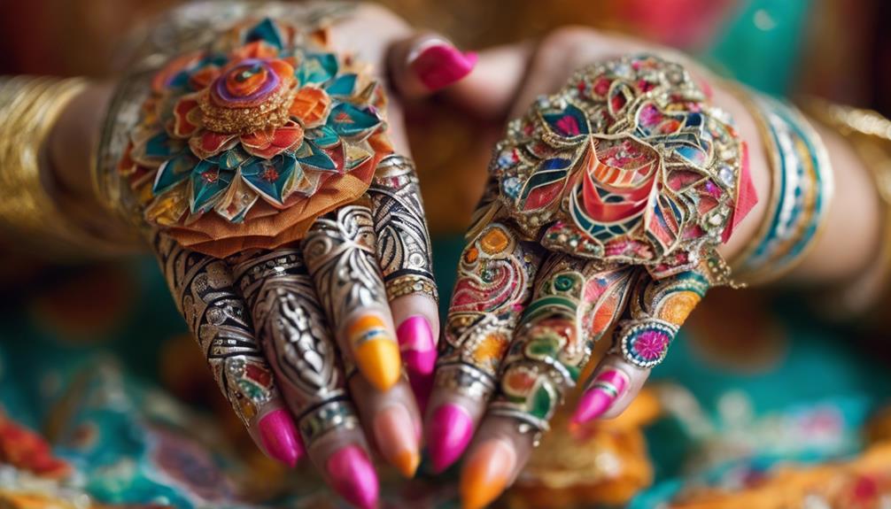 indian bridal nail art