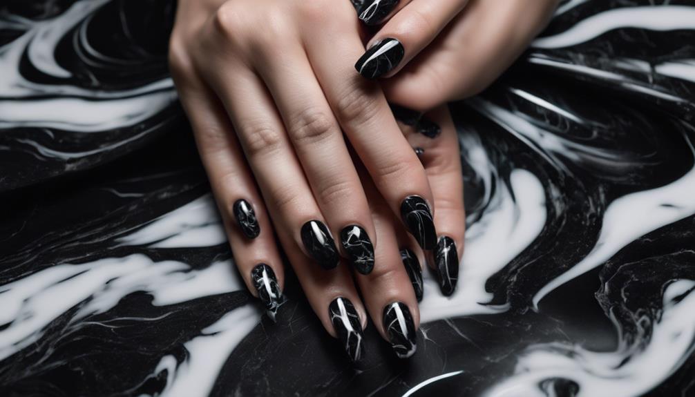 intricate black marble designs