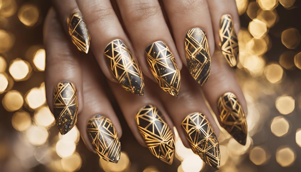 intricate gold geometric designs