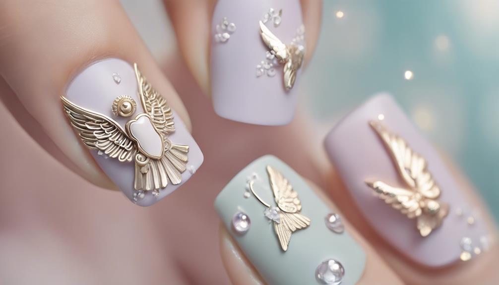 intricate heavenly nail art