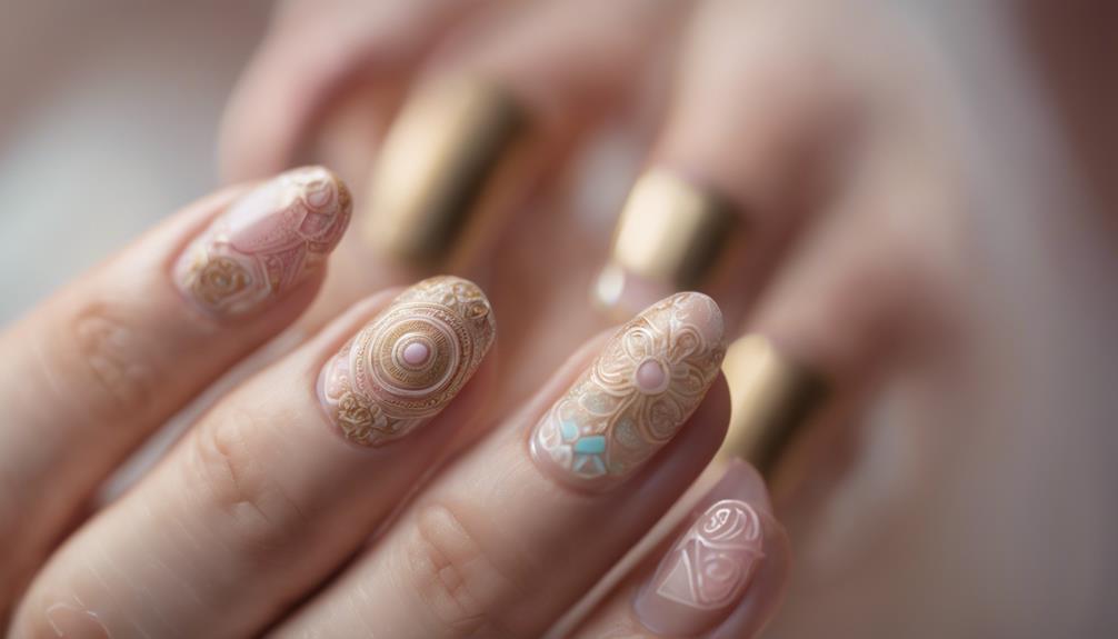 intricate nail design creation