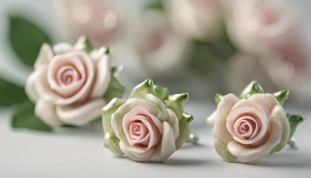 intricate rose nail art